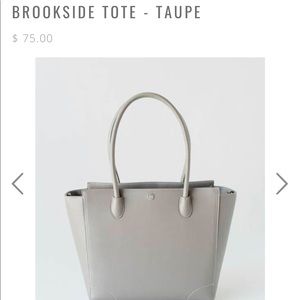 little unicorn vegan leather neutral tote